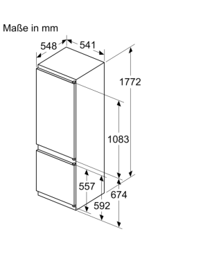 NEFF KI5871SF0 N 30 Kühlgefrierkombination (F, 270 kWh, 1772 mm hoch, k.A.)