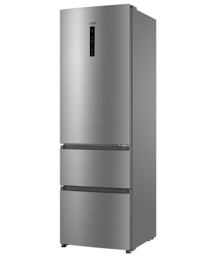 HAIER HTR3619ENMN 3D 60 SERIE 3 Kühlgefrierkombination (E, 265 kWh, 1905 mm hoch, Edelstahllook)
