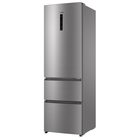 HAIER HTR3619ENMN 3D 60 SERIE 3 Kühlgefrierkombination (E, 265 kWh, 1905 mm hoch, Edelstahllook)