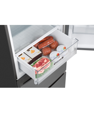 HAIER HTR3619ENMN 3D 60 SERIE 3 Kühlgefrierkombination (E, 265 kWh, 1905 mm hoch, Edelstahllook)