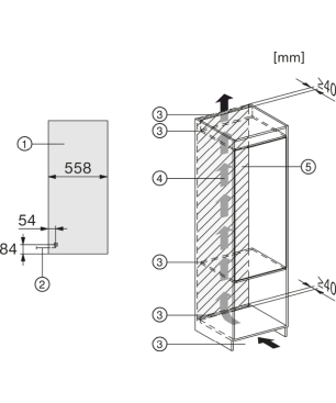 MIELE K 7304 E Selection Kühlschrank (E, 1221 mm hoch, Weiß)