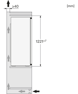 MIELE K 7304 E Selection Kühlschrank (E, 1221 mm hoch, Weiß)