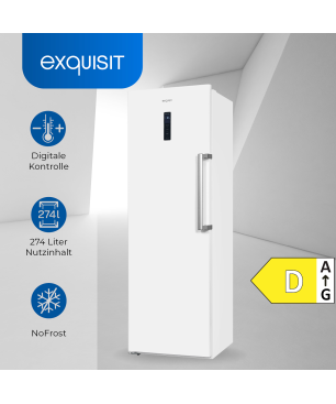 EXQUISIT GS295-NF-H-040D weiss Gefrierschrank (D, 1850 mm hoch)