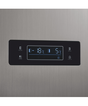 CANDY CHSBSO 6174XWD Side-by-Side Kühlschrank (E, 177 cm hoch, silber)