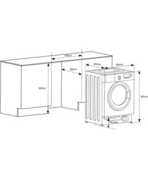 KOENIC KBWM 8111 B Waschmaschine (8 kg, 1400 U/Min., B)