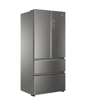 HAIER HB18FGSAAA Kühl-Gefrierkombination French Door (E, 318 kWh, 190 cm hoch, MetalBack)