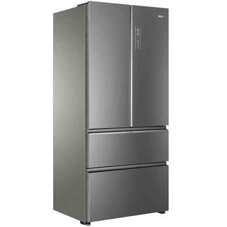 HAIER HB18FGSAAA Kühl-Gefrierkombination French Door (E, 318 kWh, 190 cm hoch, MetalBack)