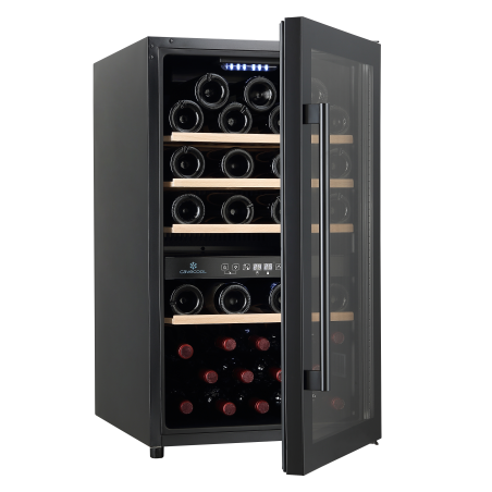 CAVECOOL Raw Citrine CC124DB Weinkühlschrank (EEK G, Schwarz)