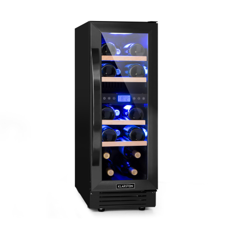 KLARSTEIN Vinovilla 17 Built-in Duo Onyx Edition Weinkühlschrank (EEK G, Schwarz)