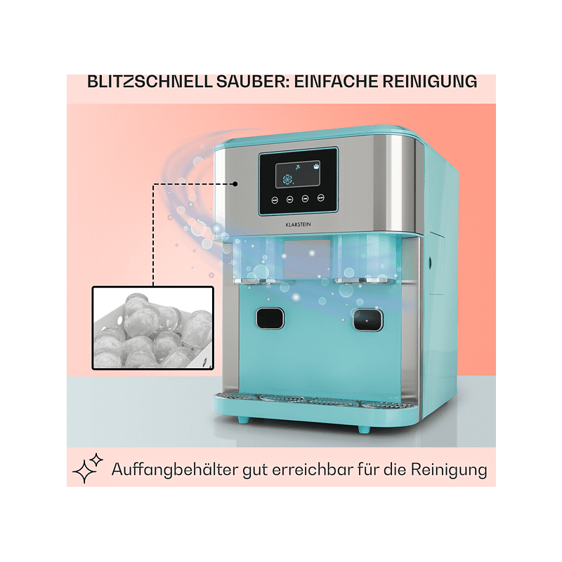 KLARSTEIN Eiszeit Crush Eiswürfelmaschine (150 Watt, Pastelblau) KLARSTEIN Eiszeit Crush Eiswürfelmaschine (150 Watt, Pastelblau)