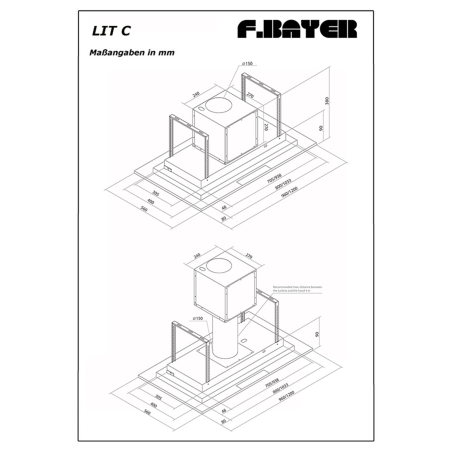 F.BAYER LIT C120GS, Dunstabzugshaube (120 cm breit)