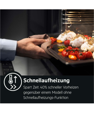 AEG KOMB55PIS3 Serie 6000 mit SteamBake Feuchtigkeitszugabe (mit Pyrolyse), Einbaubackofenset (Induktionskochfeld, A+, 71 Lite