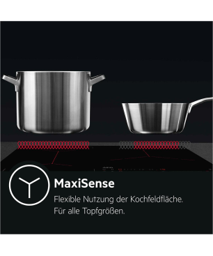 AEG KOMB55PIS3 Serie 6000 mit SteamBake Feuchtigkeitszugabe (mit Pyrolyse), Einbaubackofenset (Induktionskochfeld, A+, 71 Lite