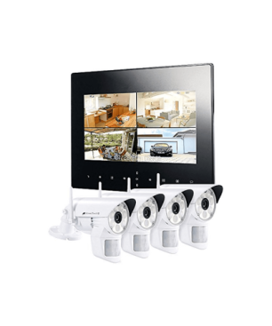 VISORTECH Funk Überwachungs-Set + 4 LED-HD-Kameras Überwachungskamera opt. Zoom