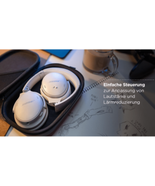 BOSE Quietcomfort 45 mit Noise-Cancelling, Over-ear Kopfhörer Bluetooth Weiß