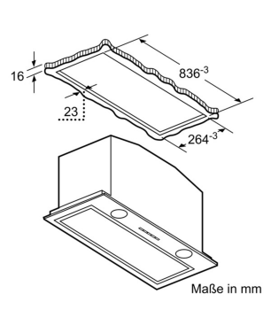 SIEMENS LB 88574 EDELSTAHL, Dunstabzugshaube (860 mm breit, 300 mm tief)