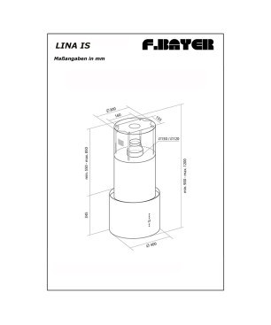 F.BAYER LINA IS40W, Dunstabzugshaube (40 cm breit, 40 cm tief)