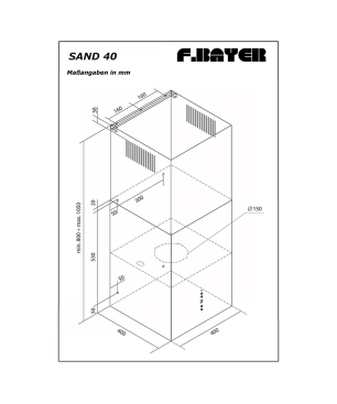F.BAYER SAND 40S ECO, Dunstabzugshaube (40 cm breit, 40 cm tief)