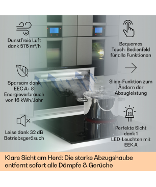 KLARSTEIN Royal Flush Eco, Dunstabzugshaube (60 cm breit)