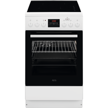 AEG Standherd mit Induktions-Kochfeld / SteamBake / 50cm Weiß Standherd (EEK A, Induktion, 58 Liter)