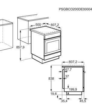 AEG Standherd mit Induktions-Kochfeld / SteamBake / 50cm Weiß Standherd (EEK A, Induktion, 58 Liter)