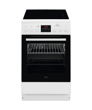 AEG Standherd mit Induktions-Kochfeld / SteamBake / 50cm Weiß Standherd (EEK A, Induktion, 58 Liter)