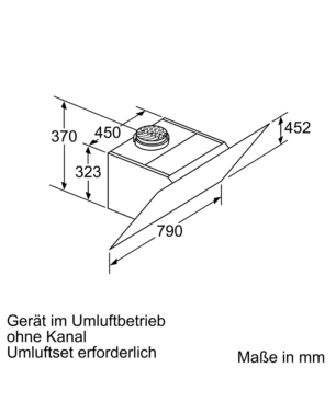SIEMENS LC 87 KHM 10 SILBER, Dunstabzugshaube (790 mm breit, 499 mm tief)