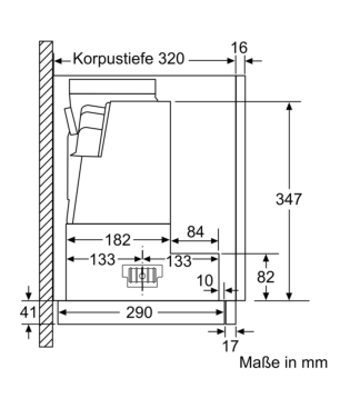 SIEMENS LI 67 RA 561 FLACHSCHIRMHAUBE, Dunstabzugshaube (598 mm breit, 290 mm tief)