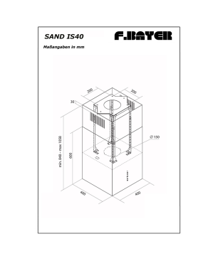 F.BAYER SAND IS40E, Dunstabzugshaube (40 cm breit, 40 cm tief)