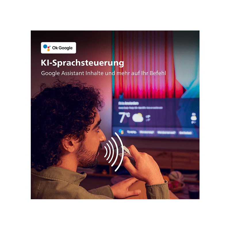 PHILIPS 65PUS8007/12 LED TV (Flat, 65 Zoll / 164 cm, UHD 4K, SMART TV, Ambilight, Android TV? 11 (R))