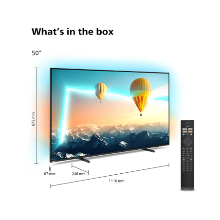 PHILIPS 50PUS8007/12 LED TV (Flat, 50 Zoll / 126 cm, UHD 4K, SMART TV, Ambilight, Android TV? 11 (R))