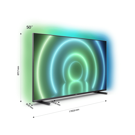 PHILIPS 50PUS7906/12 LED TV (Flat, 50 Zoll / 126 cm, UHD 4K, SMART TV, Ambilight, Android TV? 10 (Q))