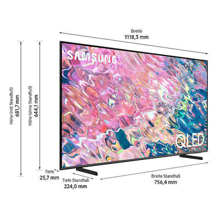 SAMSUNG GQ50Q60BAU QLED TV (Flat, 50 Zoll / 125 cm, UHD 4K, SMART TV)