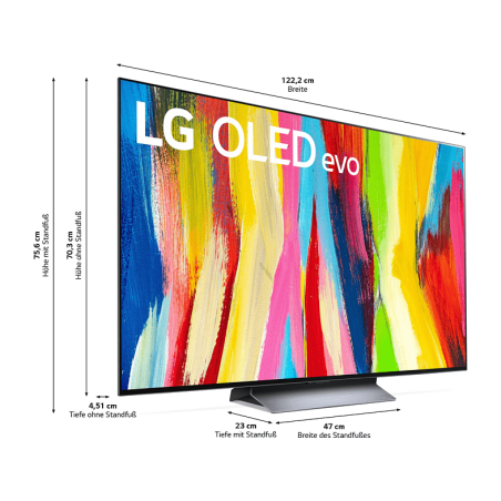 LG OLED55C27LA OLED TV (Flat, 55 Zoll / 139 cm, UHD 4K, SMART TV, webOS 22 mit LG ThinQ)