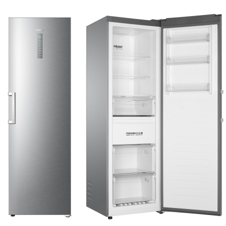 HAIER H3F-320FSAAU1 Kühl-Gefrierkombination (F, 328 kWh, 190,5 cm hoch, Silber)