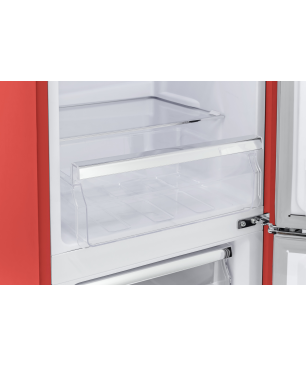 EXQUISIT RKGC250-70-H-160E rot Kühlgefrierkombination (E, 1830 mm hoch, Rot)