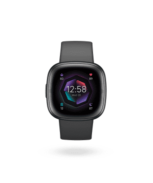 FITBIT Sense 2 Smartwatch Aluminium Elastomer, S/L, Shadow Grey/Graphite
