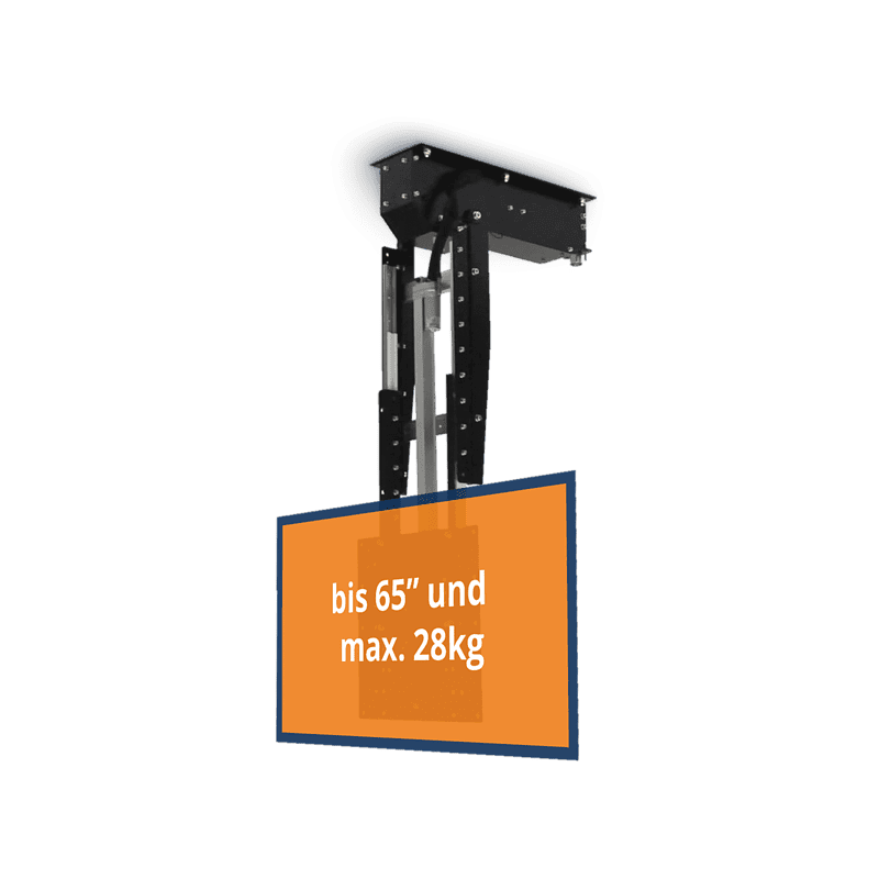 CLEVERUP pushMAXI-TELE schwarz TV Deckenhalter, Schwarz CLEVERUP pushMAXI-TELE schwarz TV Deckenhalter, Schwarz