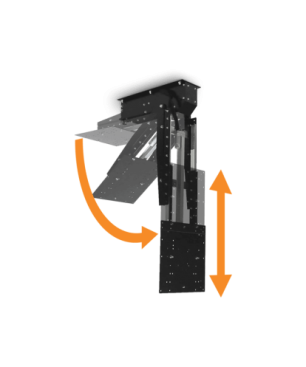 CLEVERUP pushMAXI-TELE schwarz TV Deckenhalter, Schwarz