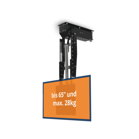 CLEVERUP pushMAXI-TELE weiß TV Deckenhalter, Weiß