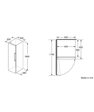 BOSCH KSV36AIDP Serie 6 Kühlschrank (D, 186 cm hoch, Edelstahl (mit Antifingerprint))