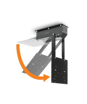 CLEVERUP pushMAXI weiß TV Deckenhalterung, Weiß