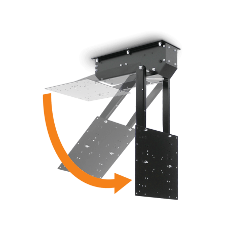 CLEVERUP pushMIDI schwarz TV Deckenhalter, Schwarz
