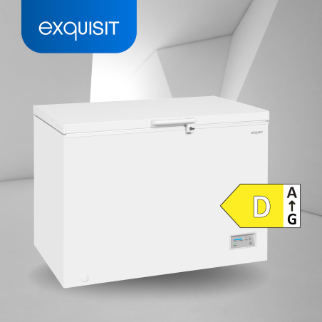 EXQUISIT GT320-HE-040D weiss Gefriertruhe (D, 840 mm hoch)