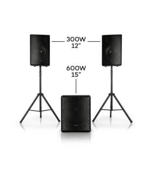 AUNA Cube 1512 Aktiv PA Set, Schwarz