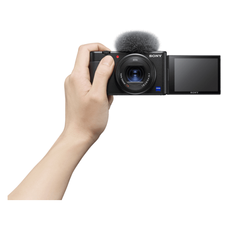 SONY ZV-1 Vlogging Kamera, seitlich klappbares Selfie-Display, 4K Digitalkamera Schwarz, , 2.7x opt. Zoom