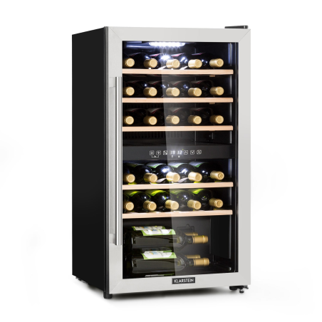 KLARSTEIN Vinamour 29 Duo Weinkühlschrank (EEK G, Schwarz)