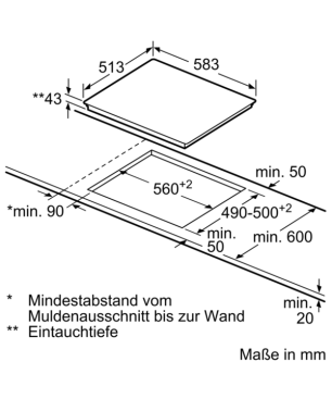 NEFF XED 342, Einbauherdset (Elektrokochfeld, A, 71 Liter)