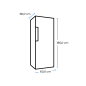 EXQUISIT KS360-V-HE-040E inoxlook Kühlschrank (118,00 kWh/Jahr, E, 1850 mm hoch)