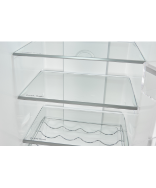 EXQUISIT KS360-V-HE-040E inoxlook Kühlschrank (118,00 kWh/Jahr, E, 1850 mm hoch, Edelstahloptik)